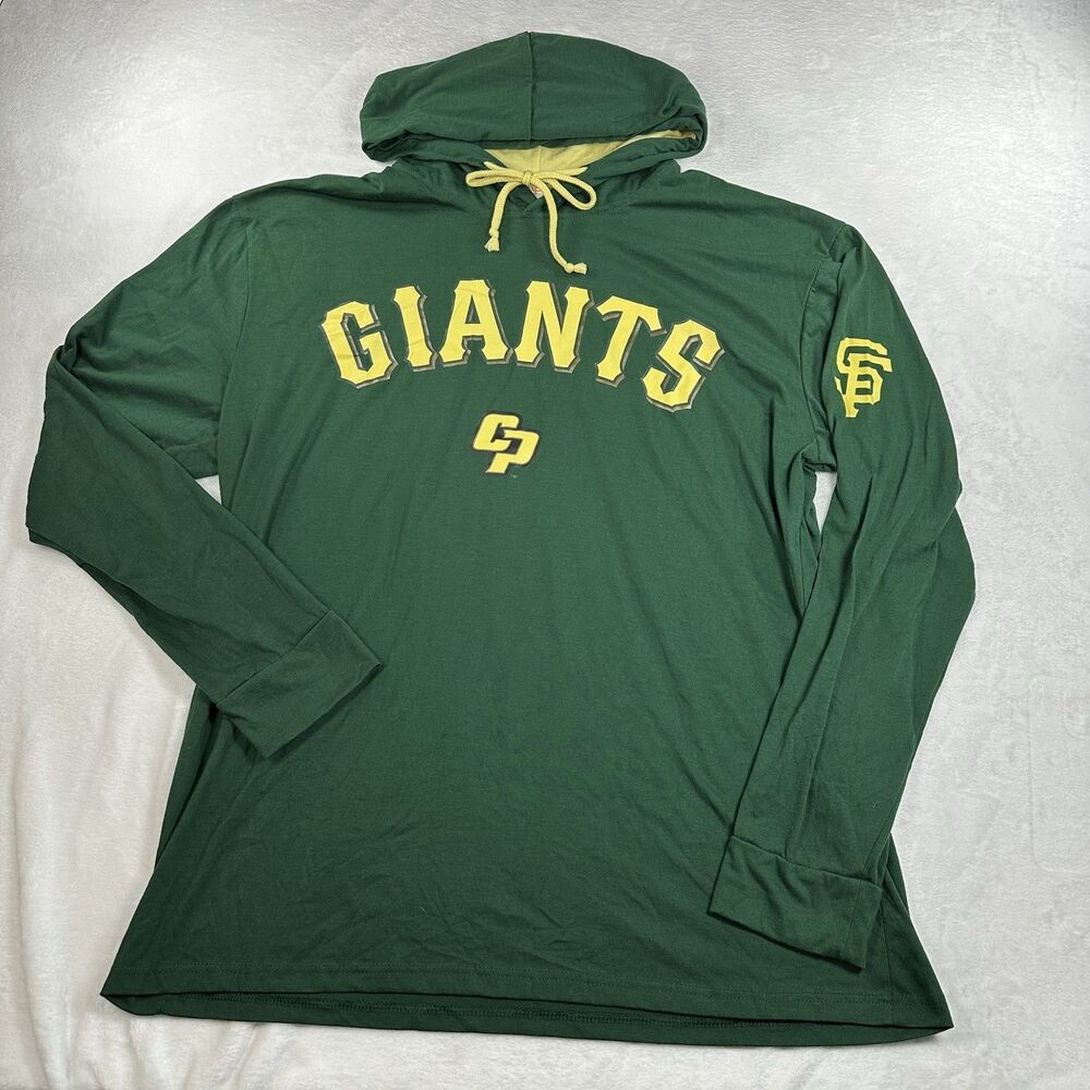 San Francisco Giants Hooded Long Sleeve Shirt Men’s XL Green MLB Hoodie